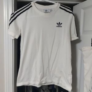 Adidas black and white shirt size medium